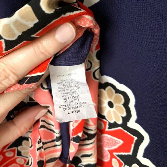 Peach Love California Dress Navy - Picture 5 of 6